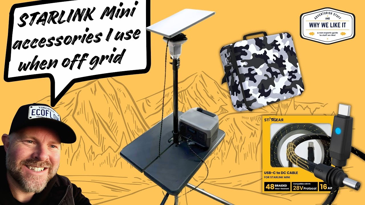 Аксессуары Starlink Mini для кемпинга вдали от цивилизации! Оставайтесь на связи, когда отправляе...
