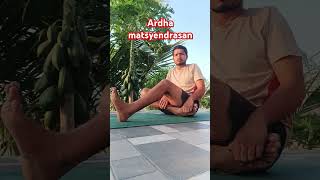 ardha matsyendrasana#yoga #shiva