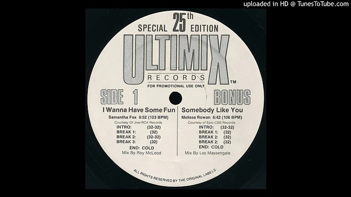 Melissa Rowan - Somebody Likes You (Ultimix Version)