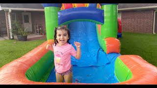 Bounce House Wet/Dry Water Slide [Modern Rainbow] | Sky High Party Rentals