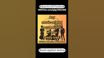 🎵 #QuestionOfTheWeek: Any music-related occupations in your family tree? 🎶