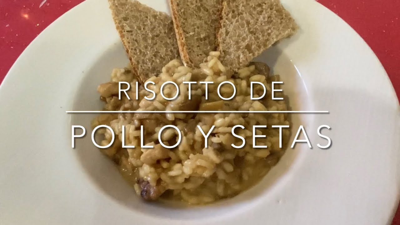 Risotto de setas y pollo