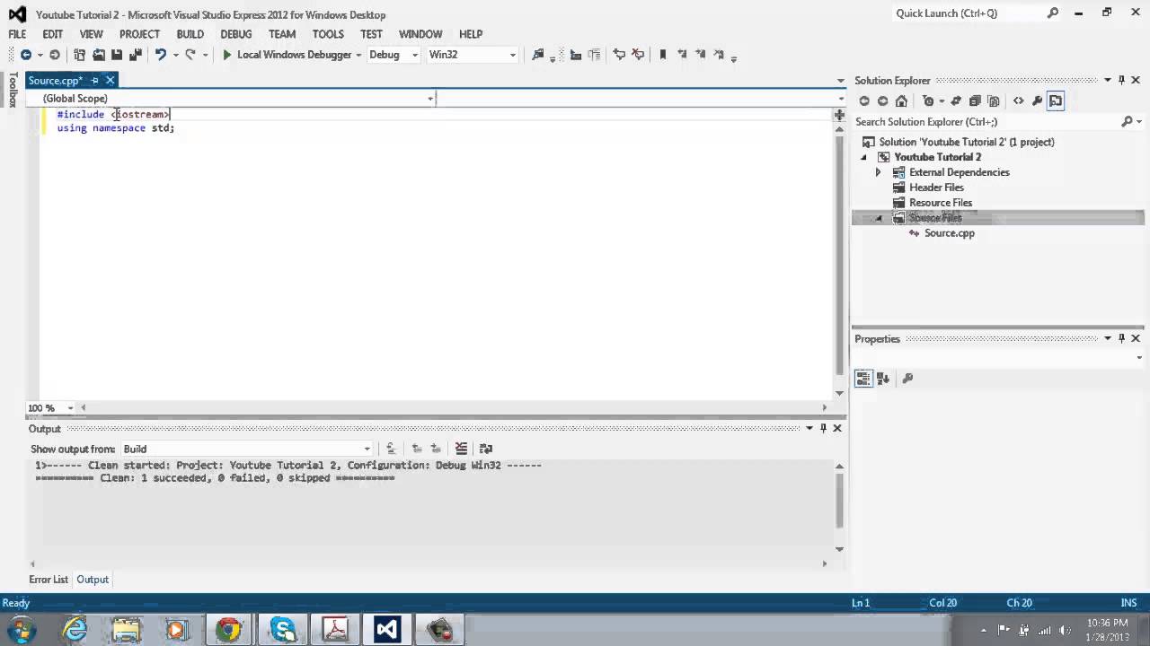 Visual C++ Tutorial 2 - Displaying Text - YouTube