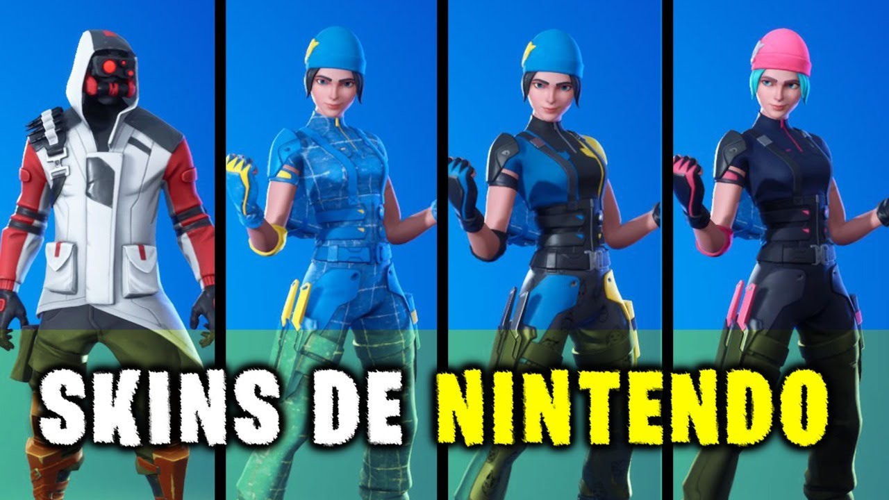 jugando con TODAS las SKINS de NINTENDO SWITCH en FORTNITE 😎 En directo