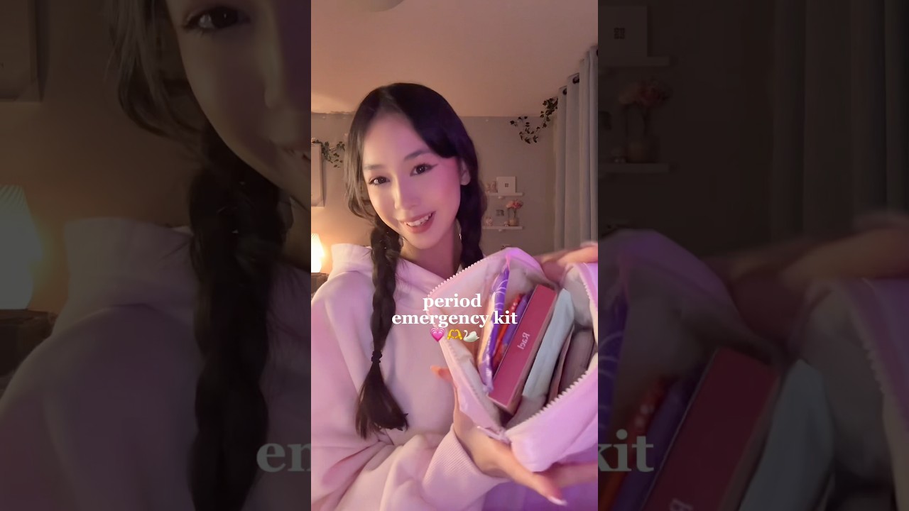 pack a period emergency kit with me😋 #period #school #emergencykit #grwm