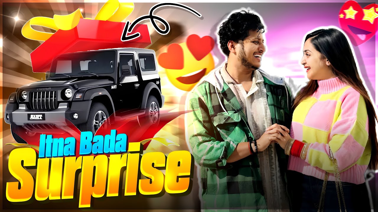 😍 Itna Bada Surprise #vlog #marriage #couple #love #shadi #viral #meghachaube