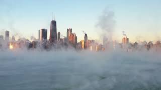 Flying a drone in freezing cold - Winter Polar Vortex Shots in Subzero temps - weather compilation