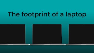 The footprint of a laptop