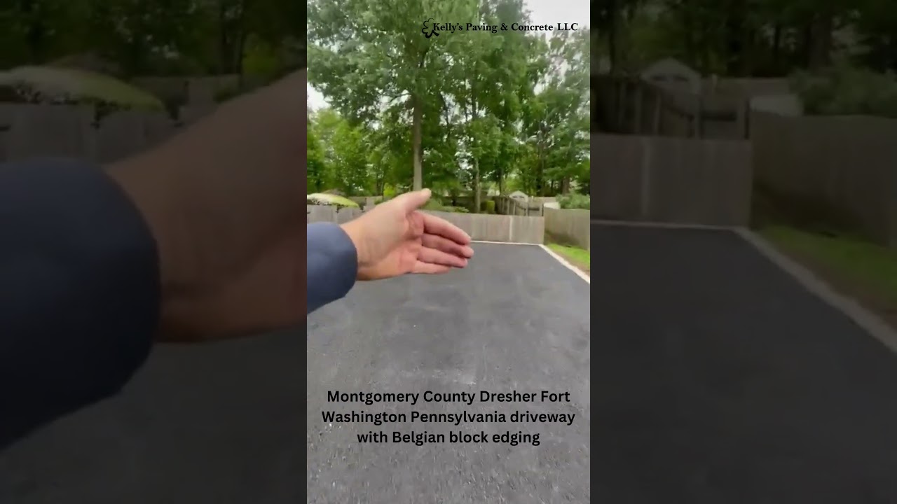 Montgomery County, Dresher Fort Washington Pennsylvania driveway with Belgium block.