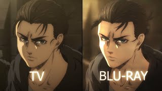 TV vs Blu Ray (Eren vs Marley) comparison Attack on Titan Fan Made