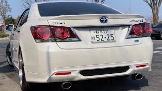 【210系 クラウン アスリートS  ハイブリッド‼️】岡部さんのクラウンを見てみよう‼️BBSにレグノ‼️【道の駅 花園MT 2019.3.17】