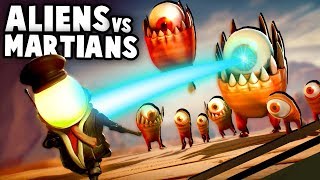 ALIEN INVASION ON MARS! Aliens vs Martian Army  (Mars or Die! Gameplay Part 1)