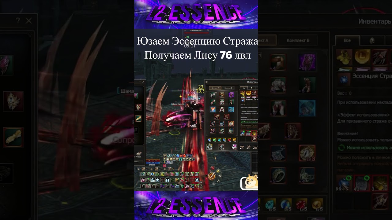Из 77 Курицы в 76 Лису. Lineage 2 Project Wolf - PVEfun 