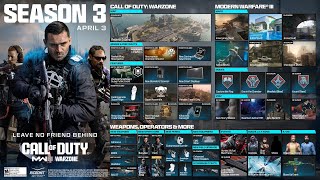 MW3 Season 3 CONTENT UPDATE FULL ROAD MAP! (Multiplayer, Zombies, & Warzone!) - Modern Warfare 3