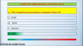 COMPUTER AIDED DESIGN & GRAPHICS MCQ PART-1