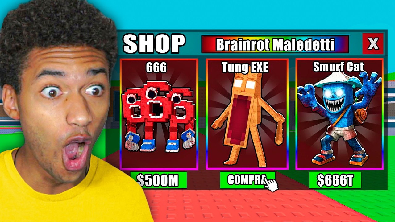 STEAL A BRAINROT ma puoi SHOPPARE BRAINROT BANNATI…