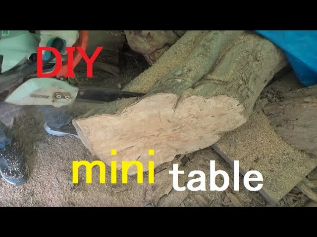 DIY minitable 切り株みたいなテーブルを作ってみました。 - YouTube