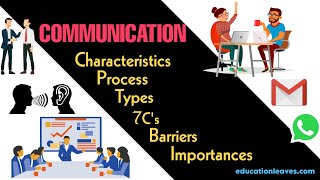 Communication: Characteristics, Process, Types, 7Cs, barriers to communications, \& Importance