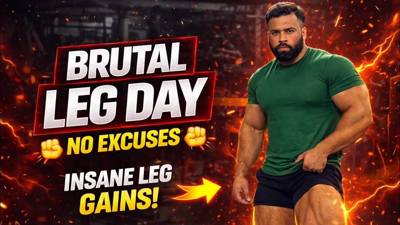 🔥 BRUTAL LEG DAY WORKOUT | HEAVY LEGS & INSANE GAINS 💪 - YouTube