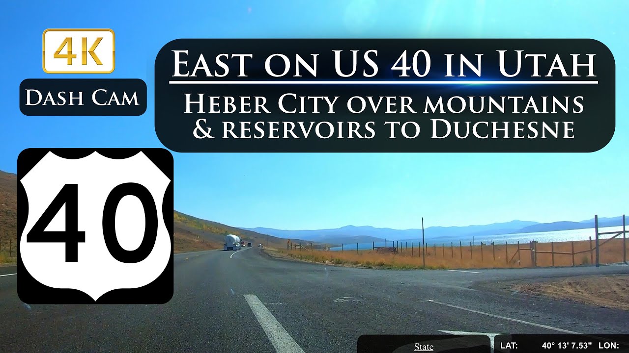Driving East on Mountainous US 40 Heber City to Duchesne Utah