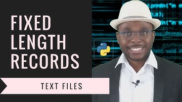 How to Solve the Fixed Length Records || Python 3