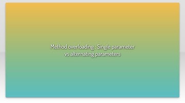 Method overloading : Single parameter vs alternating parameters