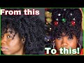 glam holiday updo on natural hair using uncle funkys daughter products!