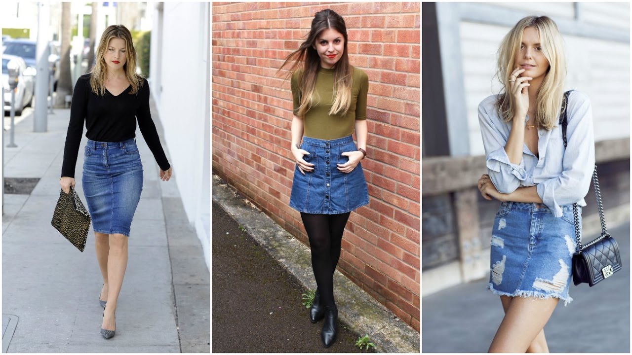 FALDAS DE MEZCLILLA 2018 #Moda #Outfits #Imagenes - YouTube