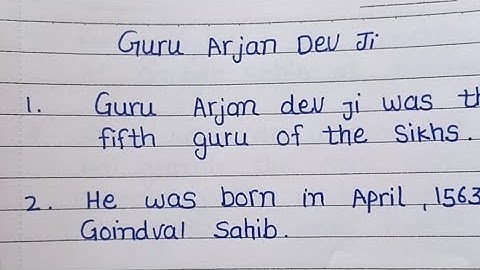 10 lines on guru arjan dev ji in english |Guru arjan dev ji essay in english |Guru Arjan Dev Ji