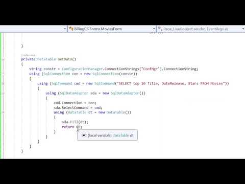 Lesson 1 ASP NET Display HTML Table using C#.