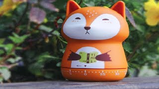 Mechanical Kitchen Timer, Cute Animal Wind Up 60 Minutes Manual Countdown, The cute mechanical timer