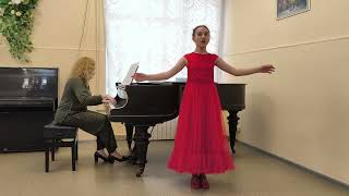 Анна Савельєва. Концертмейстер - Ольга Мельник. Сл. О.Корнієнка, муз.Б,Алексєєнка "У саду вишневому"