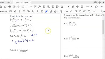 Openstax Calculus Ch 5.7 part 1 Integration result to Inverse Trig function