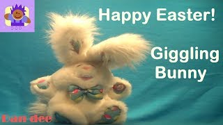 1993 Giggle Easter Bunny plush toy By Dan Dee