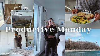 Productive Monday | Clothing Haul, Cleaning, Organizing, going off coffee?!