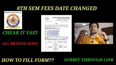 8TH SEM FEES DATE CHANGED||RTU BIG UPDATE|RTU NEWS|RTU EXAM NEWS|FEES DATE UPDATE RTU||STUDY POINT