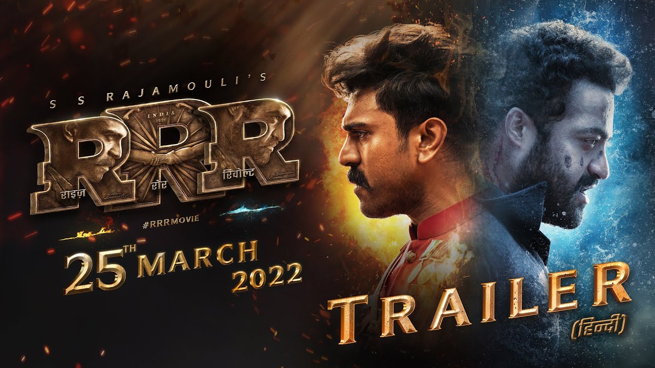 RRR Official Trailer (Hindi) India's Biggest Action Drama | NTR ...