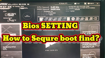 Msi Motherboard BIOS SETTING | how to bios setup of msi motherboard ? H310 MOTHERBOARD BIOS SETTING