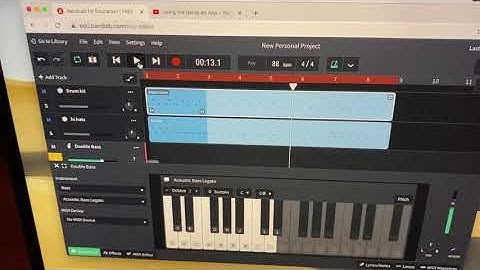 BandLab (website) - recording a syncopated bass line