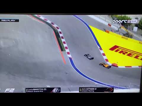 Crash F2 2020 Russia Ghiotto and Aitken