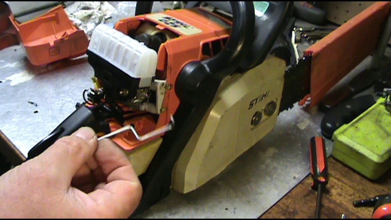 Stihl 025 carb and fuel line replacement - YouTube