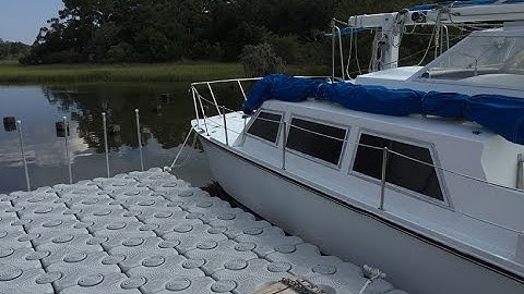 Capt. Barry loving life (and his Dock Blocks floating dock!)