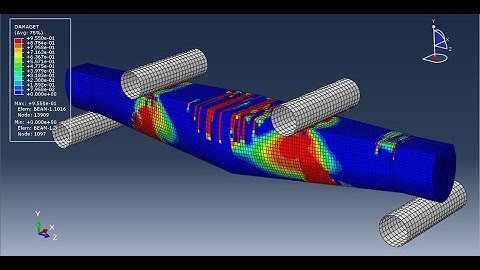 Simulation dynamic four point bending test of a Gravity beam in Abaqus