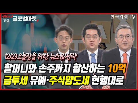금투세 2년 유예ㅣ월가 전망 14년 만에 가장 빗나간 해ㅣ코스피, 올해 수익률 최하위ㅣSKC, 앱솔릭스 주가 취득ㅣ골프존, 글로벌 사업 순항ㅣ2차전지·에너지 투자 확대ㅣ한국경제TV