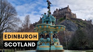 Edinburgh - City Centre \& Old Town - Scotland Walking Tour | 4K | 60FPS