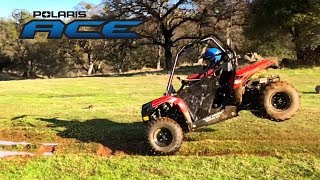 Polaris Ace 150 UTV!  Mud and Jumps!