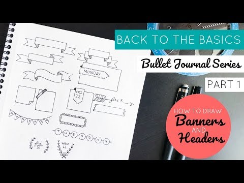 How To Draw Banners For Your Bullet Journal Beginner Friendly