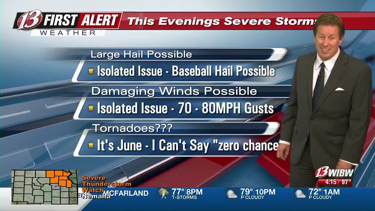 Severe Storms expected this evening - YouTube