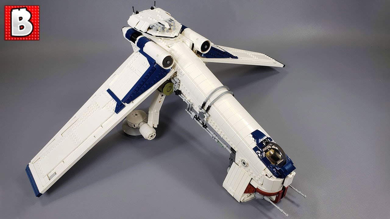 Custom LEGO Republic Dropship! Massive Model Links with AT-TE