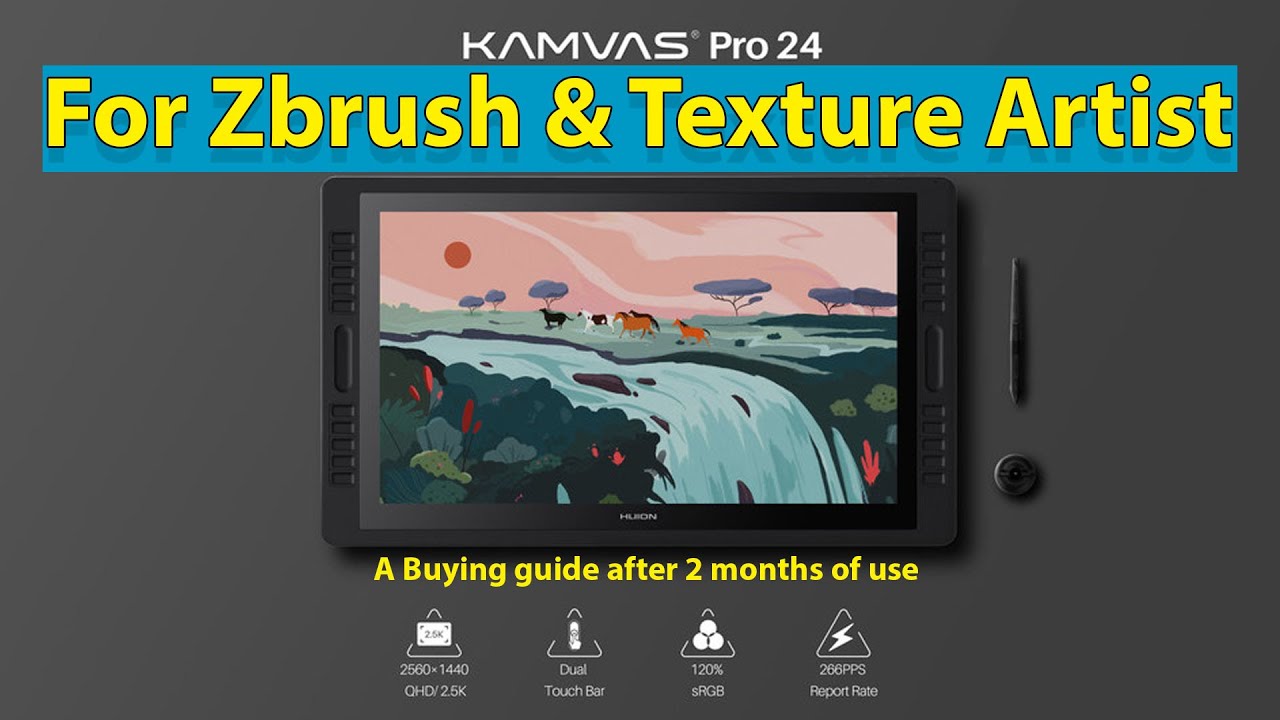 using huion kamvas with zbrush